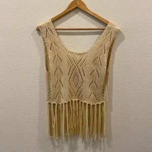 Urban Day Fringe Scoop Neck Top